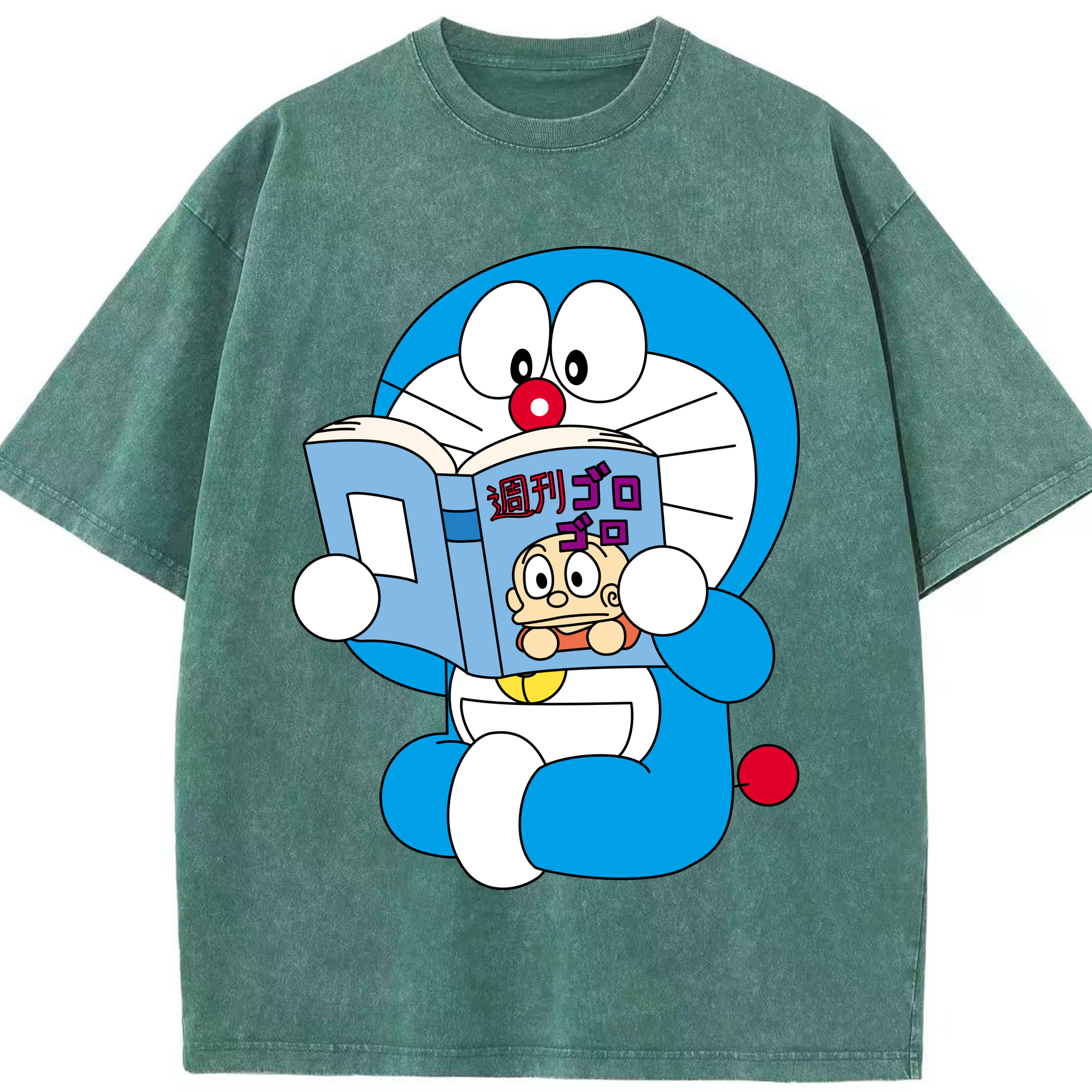 （画像用） ドラえもん Doraemon 綿100% ヴィンテージ風 半袖Tシャツ（フロントプリント）